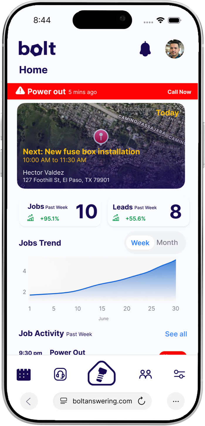 Bolt app on a phone
