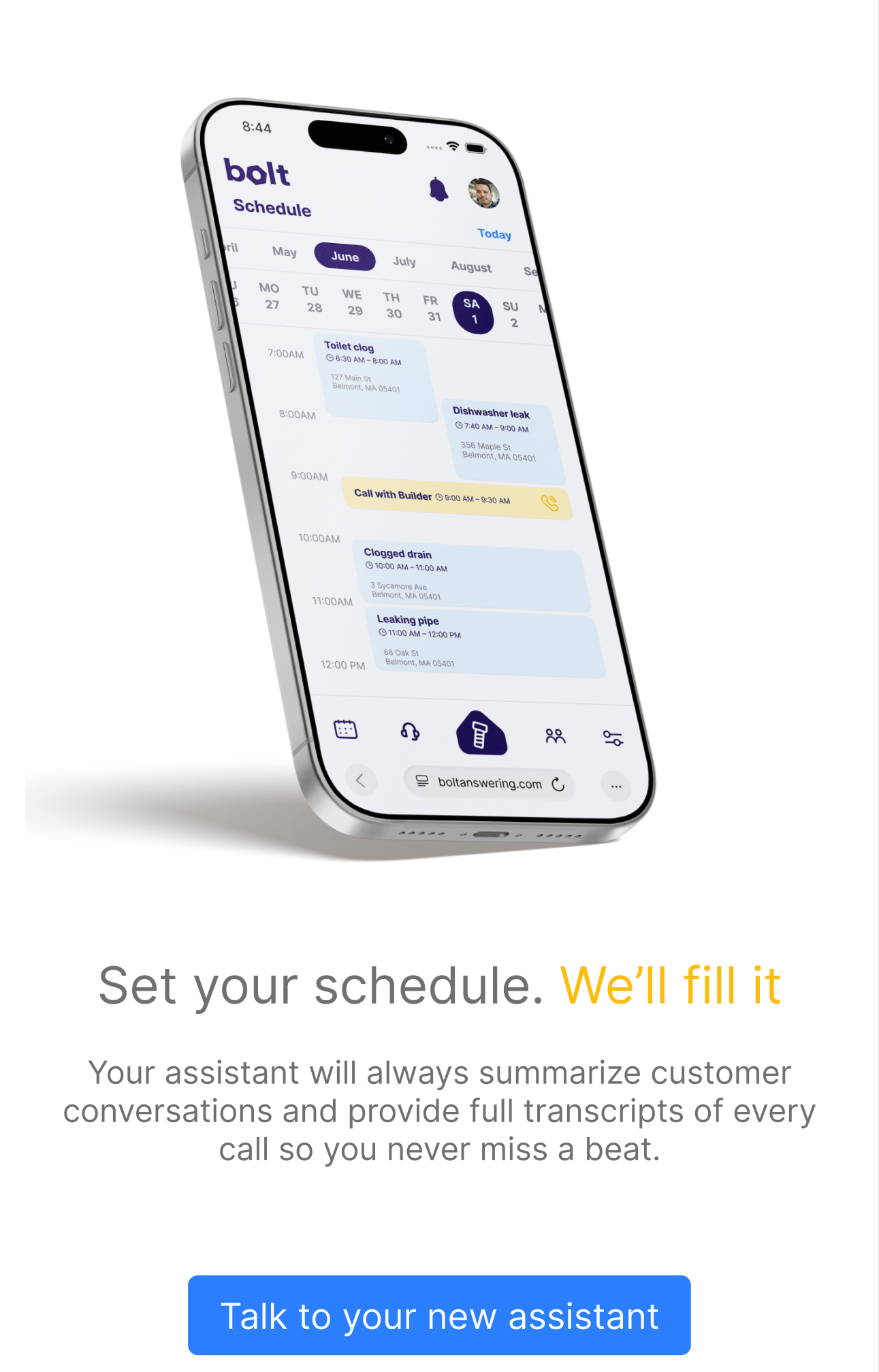 Set your schedule. We&rsquo;ll fill it