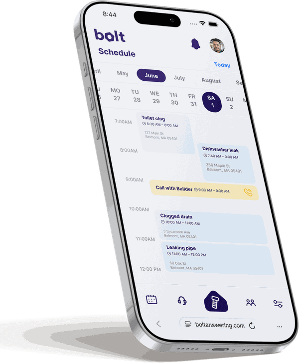 Bolt schedule list